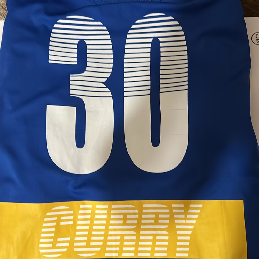 NWT NBA Golden State Warriors #30 Curry Men Blue Jersey Shirt.. Size XL - Picture 7 of 7
